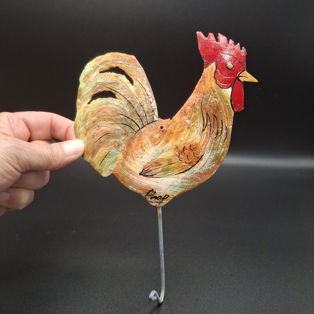 Rooster Wall Hook Farmhouse Country Kitchen Decor Key Holder Towel Hanger